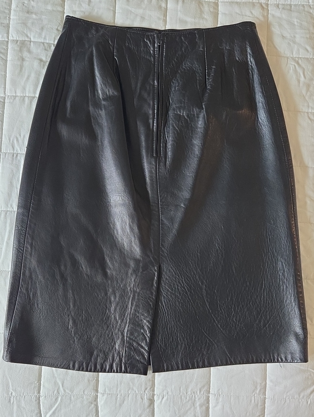 Genuine Leather Pencil Skirt - Picture 2 of 6